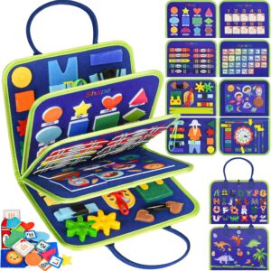 Cikshr Busy Board Montessori de Feutre.Cadeau pour Enfant Garcon Fille 1 2 3 4 5 6 ans
