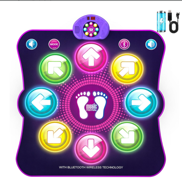 Cikshr Tapis de danse lumineux pour filles3, 4, 5, 6, 7, 8, 9, 10 ans et plus – image 1